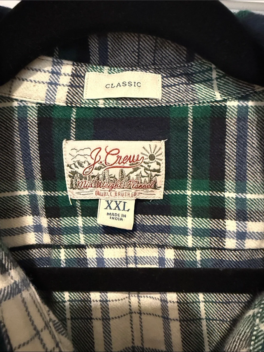 J. Crew midweight flannel shirt XXL